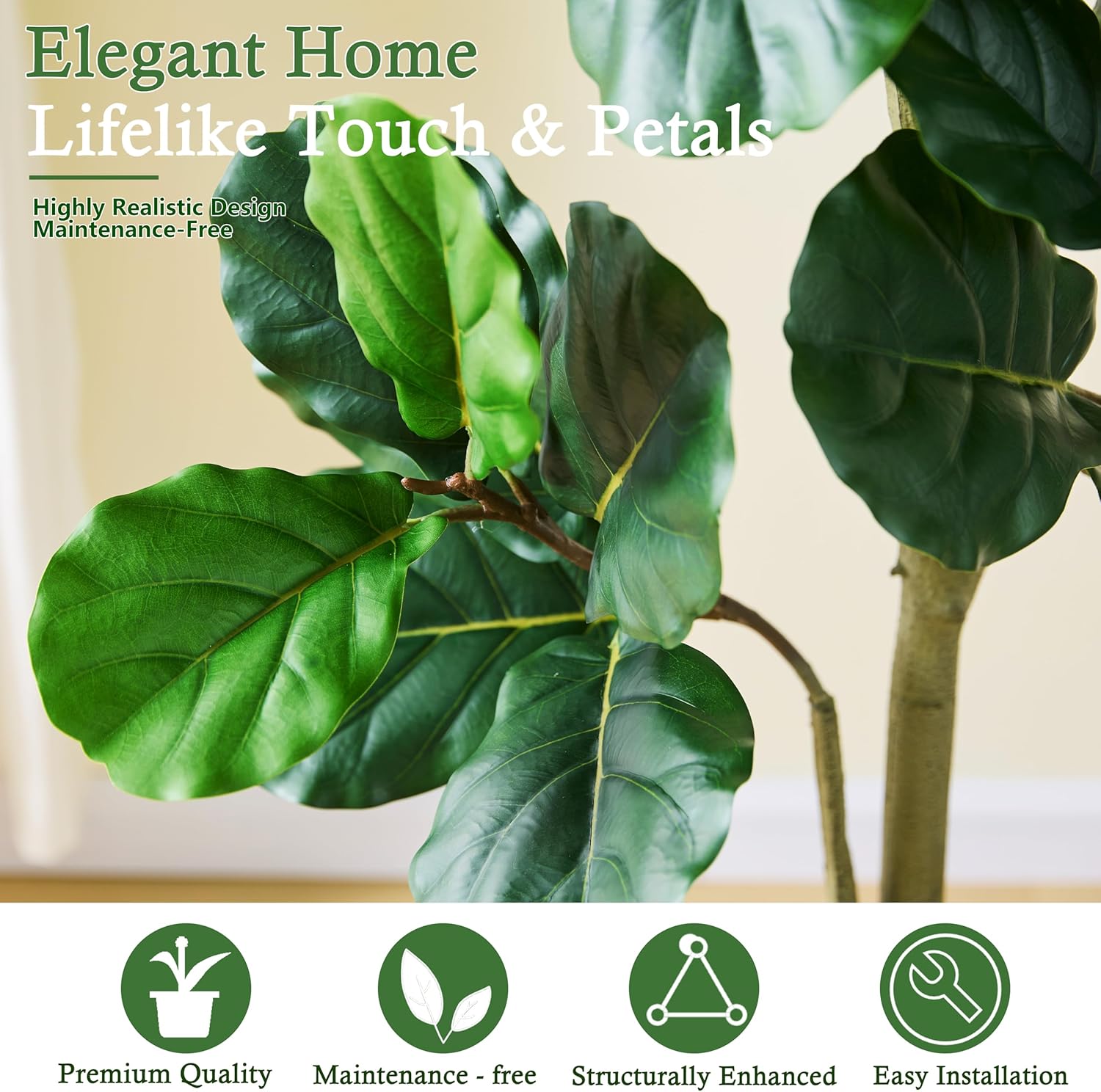 135cm Artificial Fiddle Leaf F - Ficus Lyrata Tree recension och pris