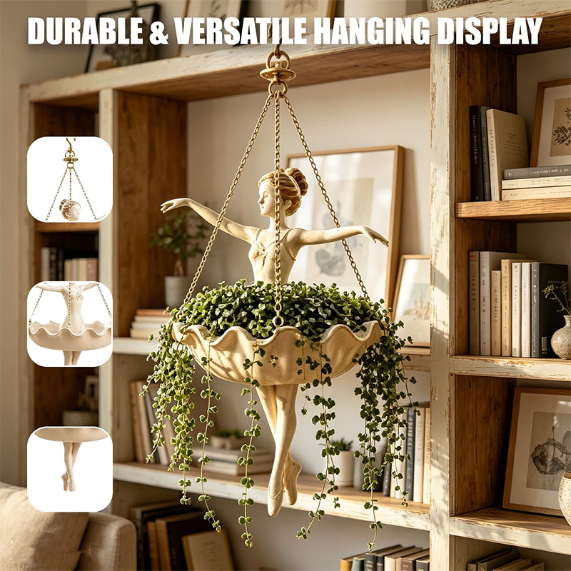 Ballet Dancer Hanging Planter  - Spider Plant Hanging recension och pris