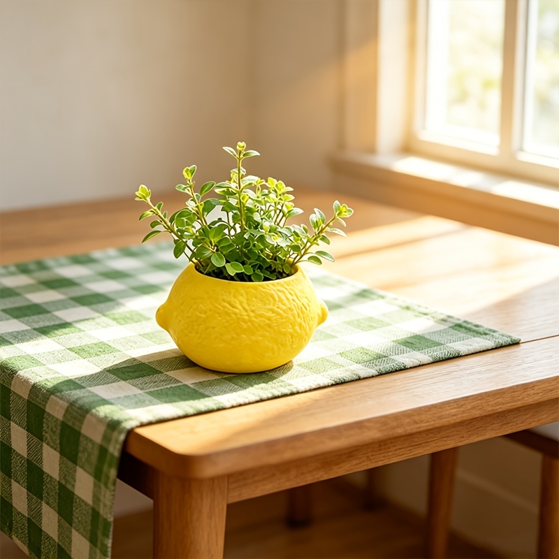 Lemon Shape Decorative Planter - Echeveria Succulent recension och pris