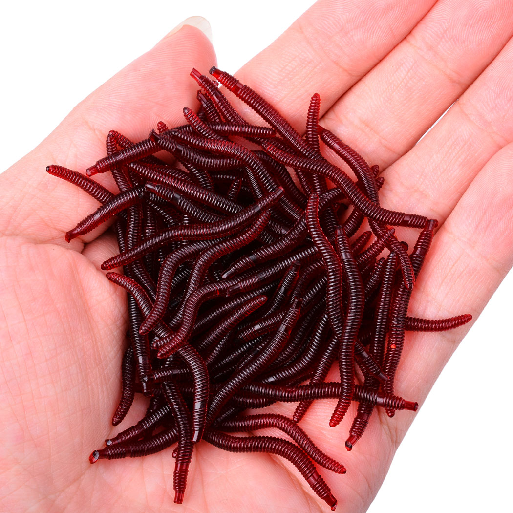 50pcs Lifelike Red Worm Soft L - Aglaonema Red recension och pris