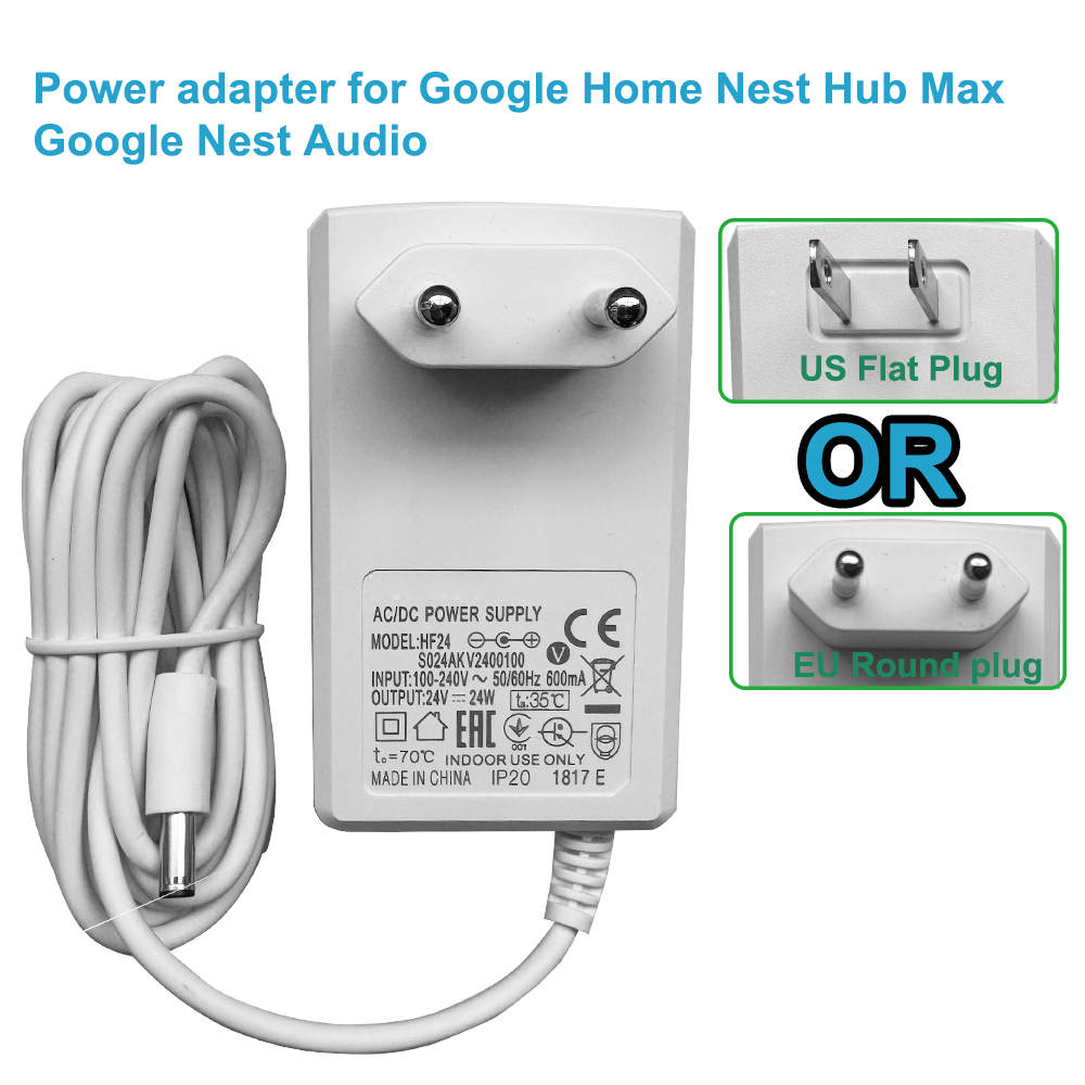24V Power Supply adapte for Go - Google Speaker Nest Hub recension och pris