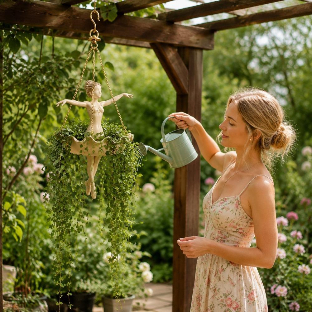 Resin Ballet Dancer Hanging Pl - Echeveria Succulent recension och pris