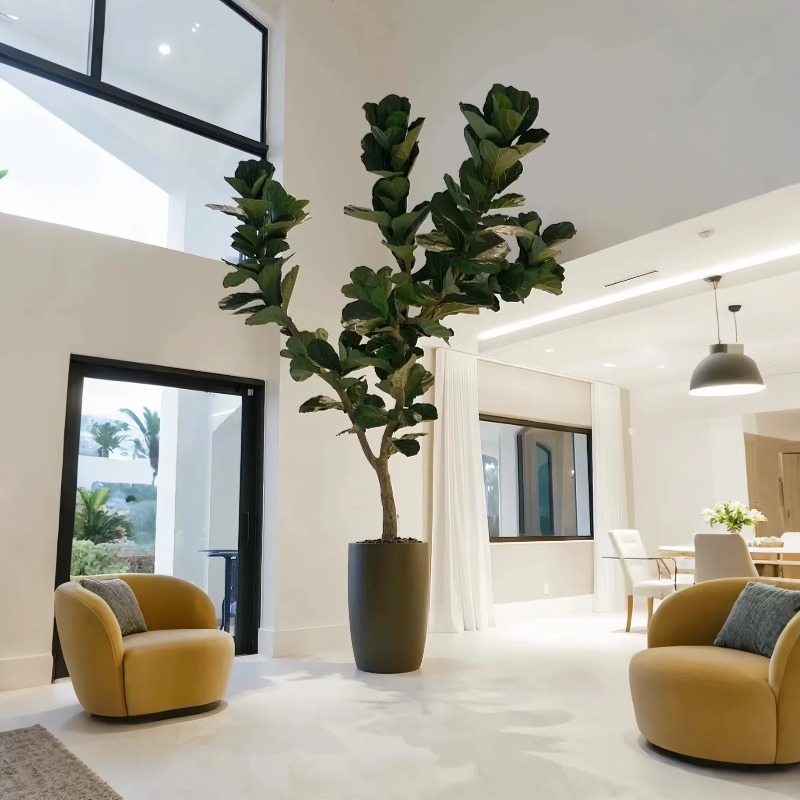 Artificial Plants Indoor Potte - Ficus Lyrata Tree recension och pris