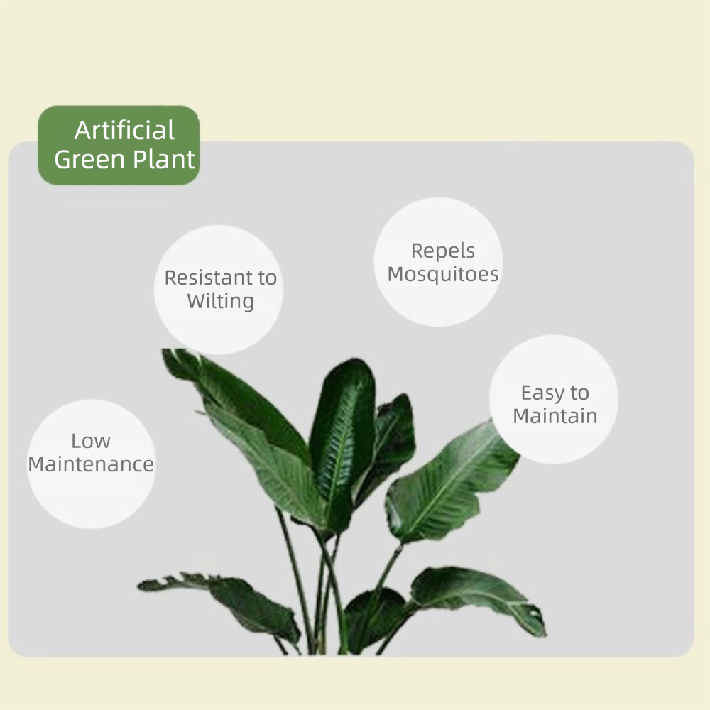 Green Plastic Artificial Ficus - Ficus Lyrata Tree recension och pris