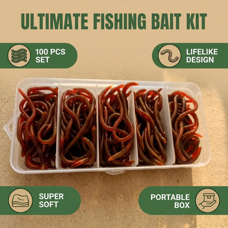 100pcs Soft Lure Bass Bream Bl - Aglaonema Red recension och pris