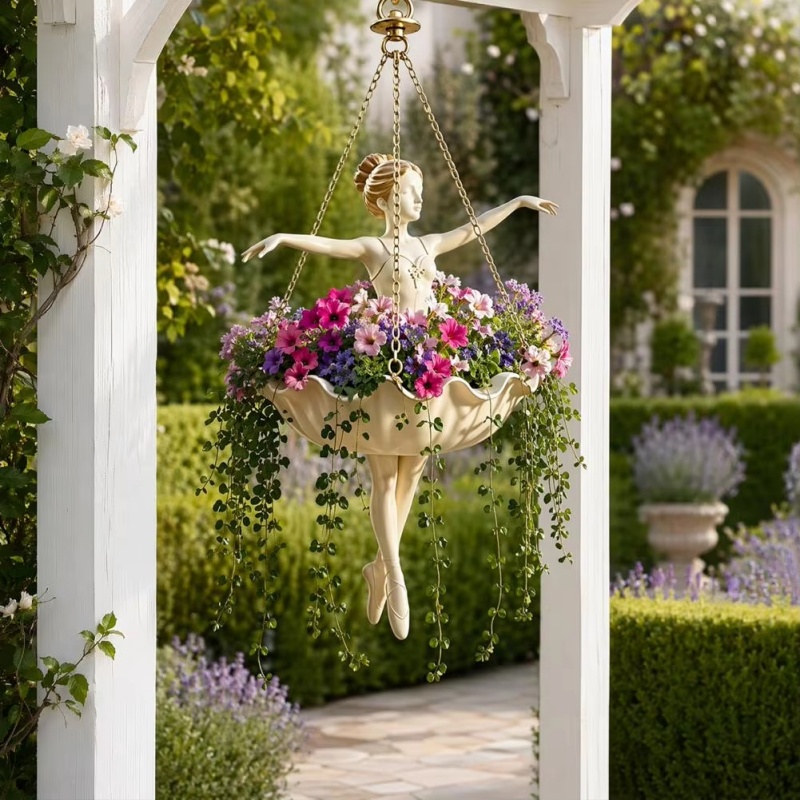 Resin Ballet Dancer Hanging Pl - Spider Plant Hanging recension och pris