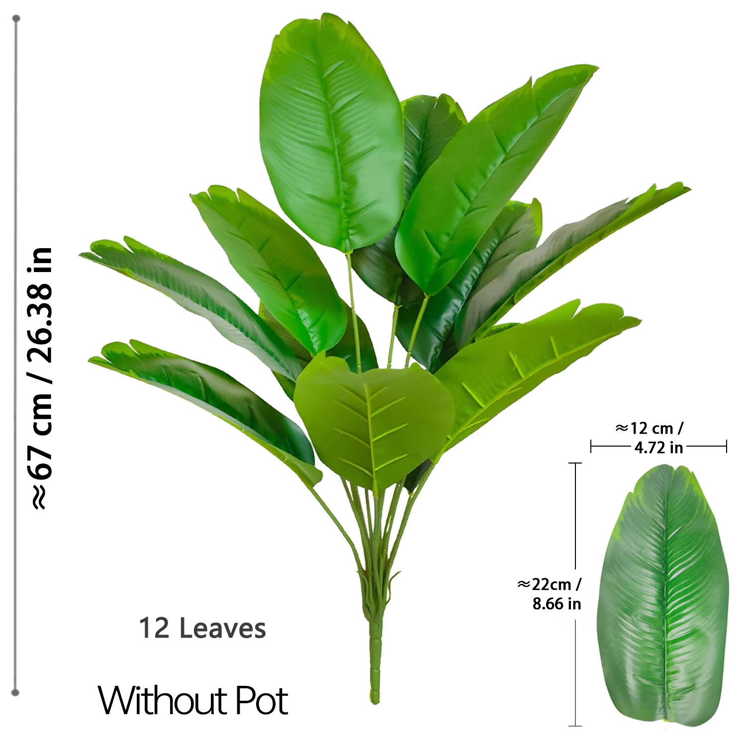 67-112cm Artificial Plants Lar - Ficus Lyrata Tree recension och pris