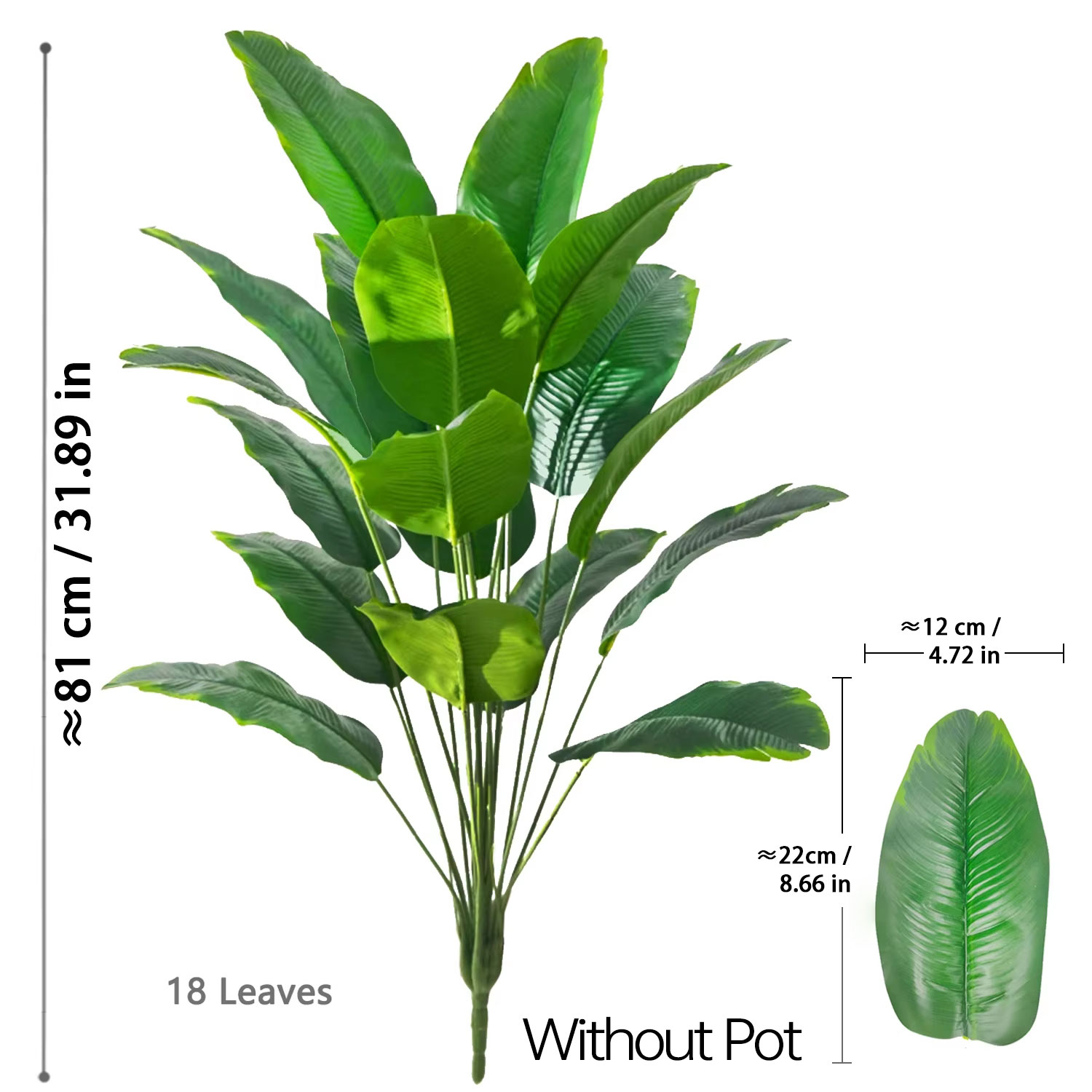 67-112cm Artificial Plants Lar - Ficus Lyrata Tree recension och pris