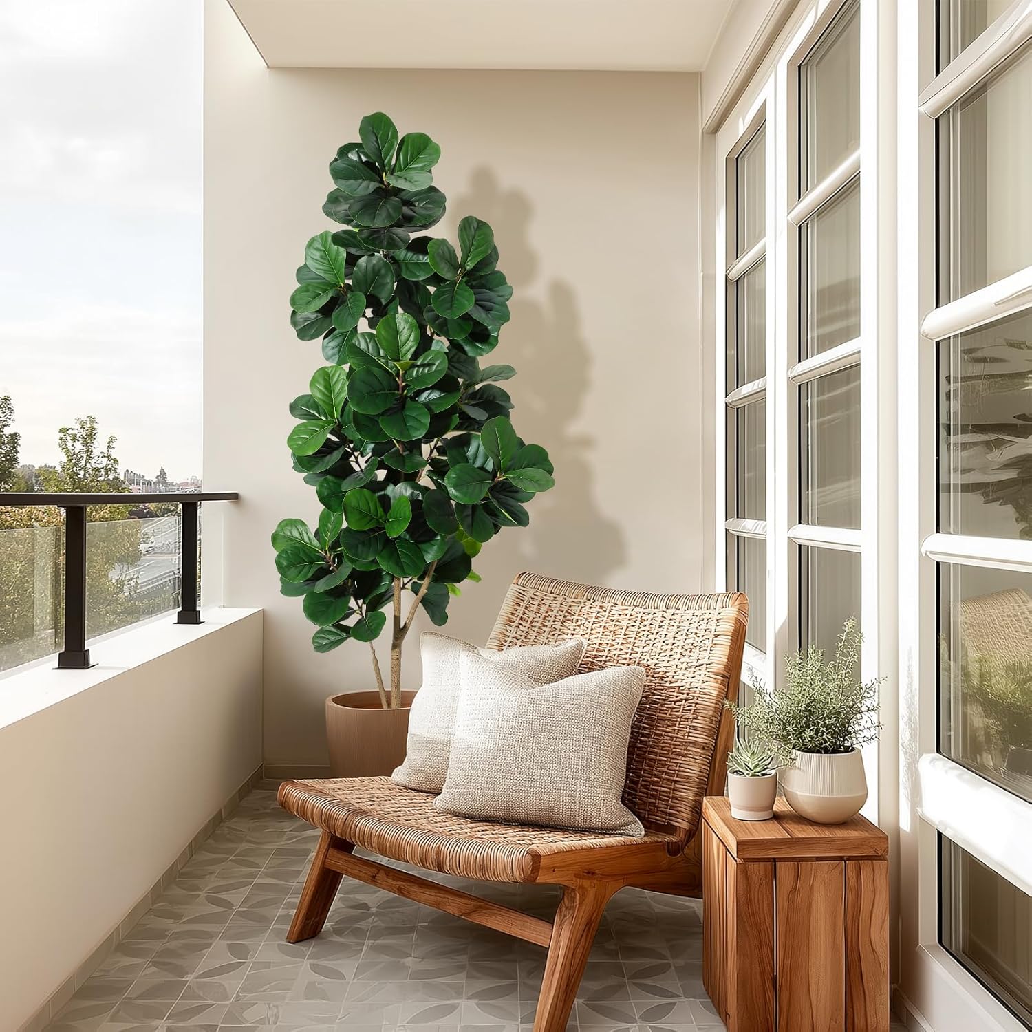 4FT/5FT/6FT/7FT Fiddle Leaf Fi - Ficus Lyrata Tree recension och pris