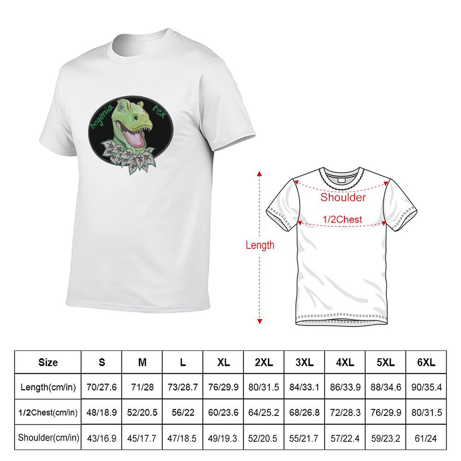T rex begonia T-Shirt Basic So - Begonia Rex recension och pris