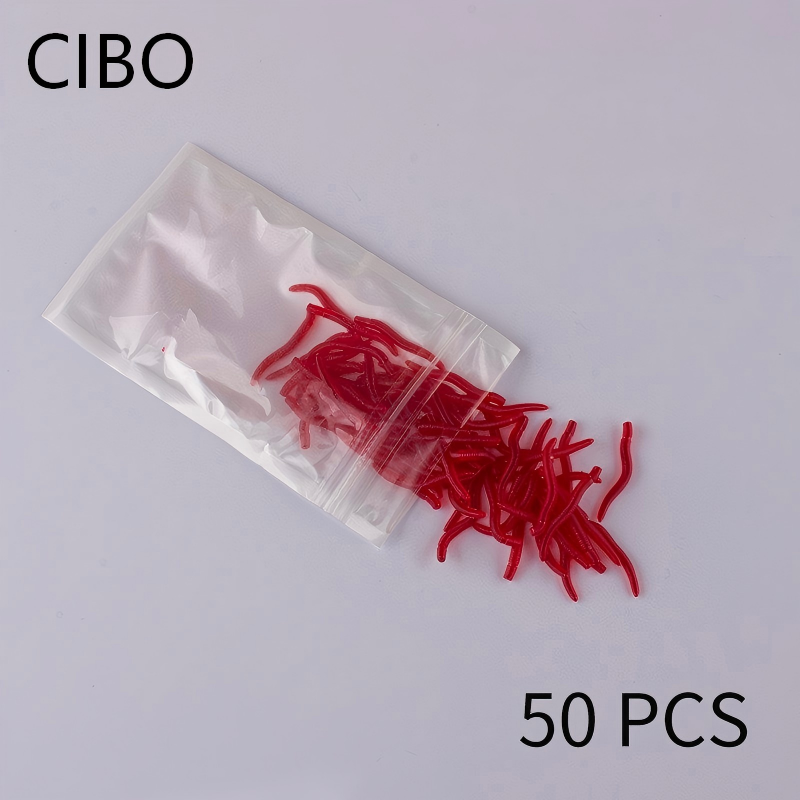 CIBO 50pcs-Artificial Red Worm - Aglaonema Red recension och pris