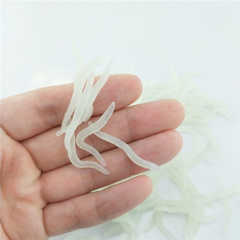 60pcs 4cm Fishing Silicone Lum - Aglaonema Red recension och pris